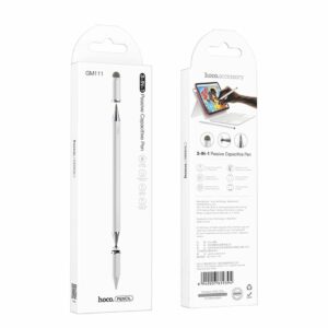 HOCO 3-in-1 capacitive touch pen for smartphones and tablets - White