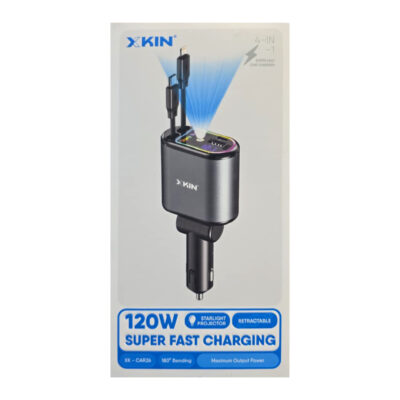 XKIN Car Charger 120W with projector Light